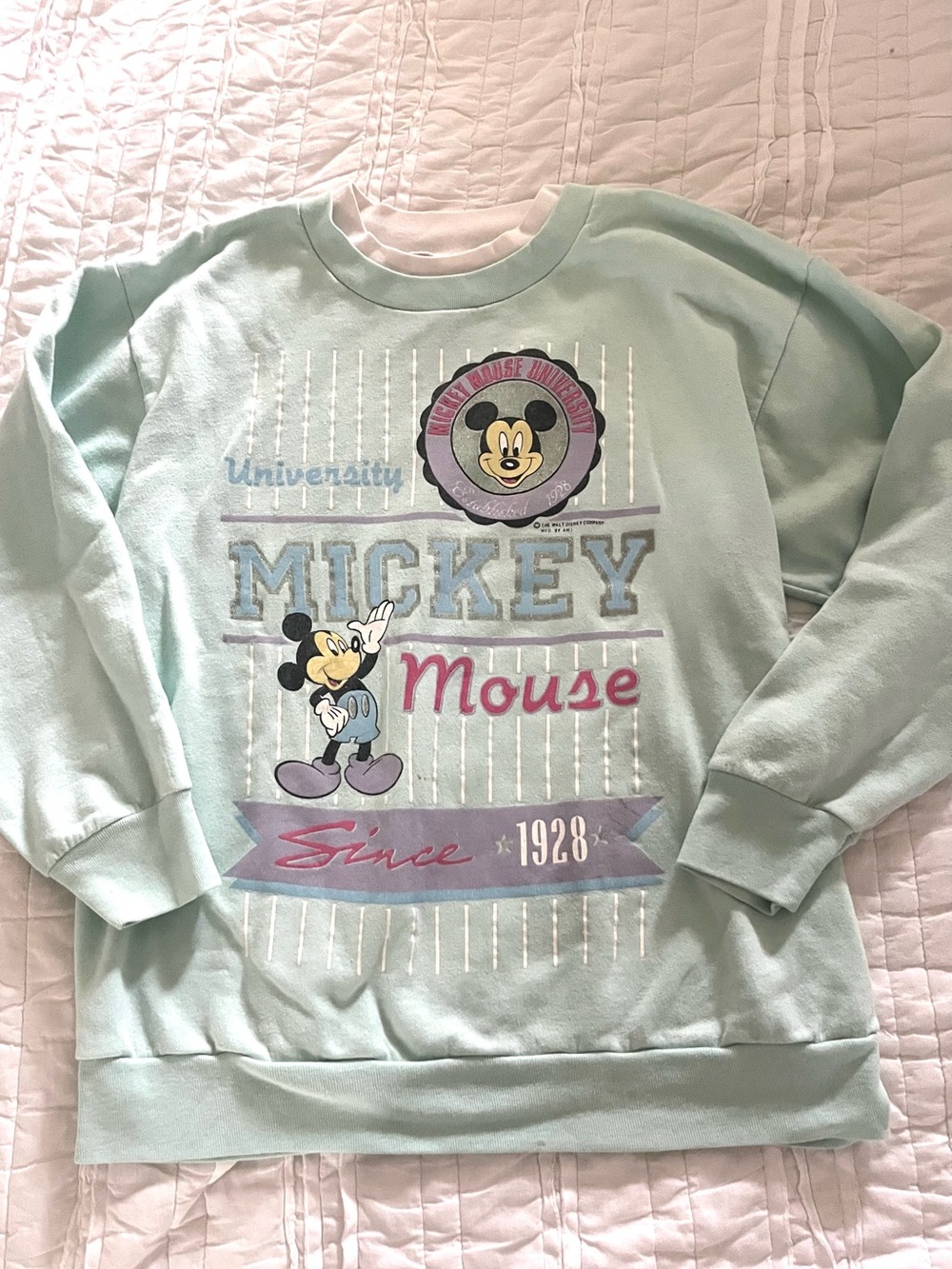 Vintage Mickey Mouse University Women’s Disney Sweatshirt 90s Size Small